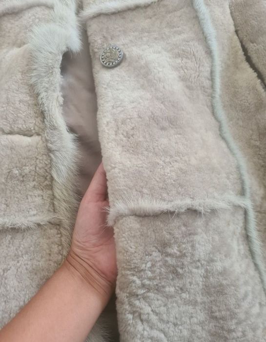 Зимняя мутоновая шуба