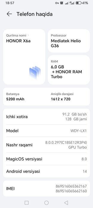 HONOR X6a, ishlashi zo'r