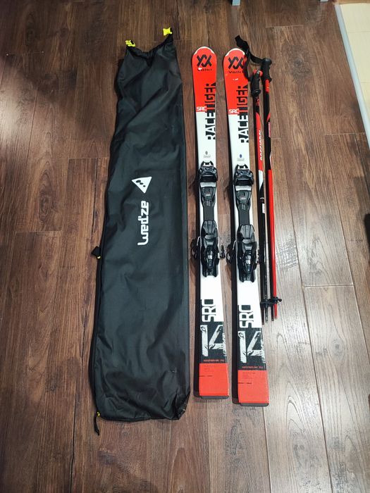 Ски Volkl racetiger SRC 163 със щеки и сак