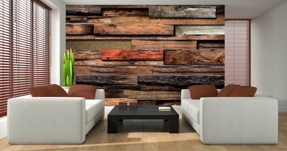 Foto Tapet imitatie lemn