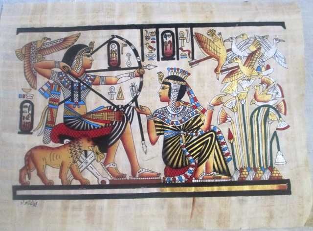 Картина на папирусе из Египта
