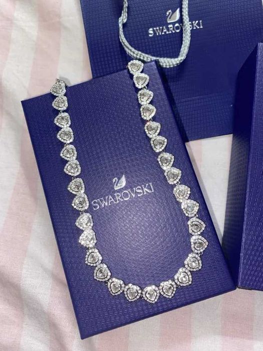 Colier Swarovski Angelic Inimioare Argintii - nou, în cutie