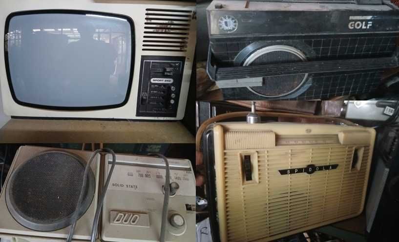 Lot 26 piese-gramofon-radiouri vechi-televizor Sport