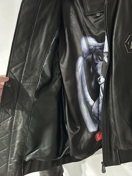 Geacă Philipp Plein Originală din Piele Naturală – Limited Edition – Made in Italy – Mărimea S – Nouă