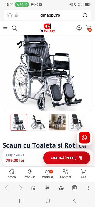 Scaun cu rotile folosit de 1 singura data .ori.