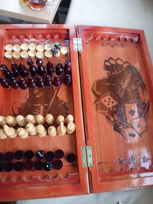 Шахматы и нарды ручная работа