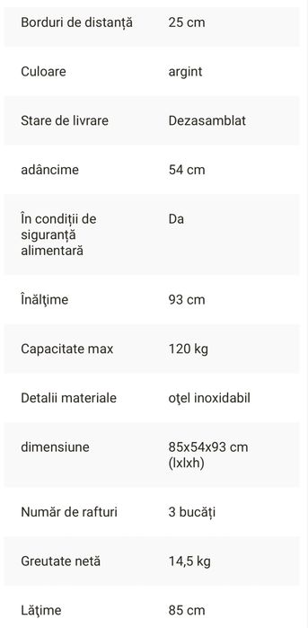 Carucior inox / carucior servire