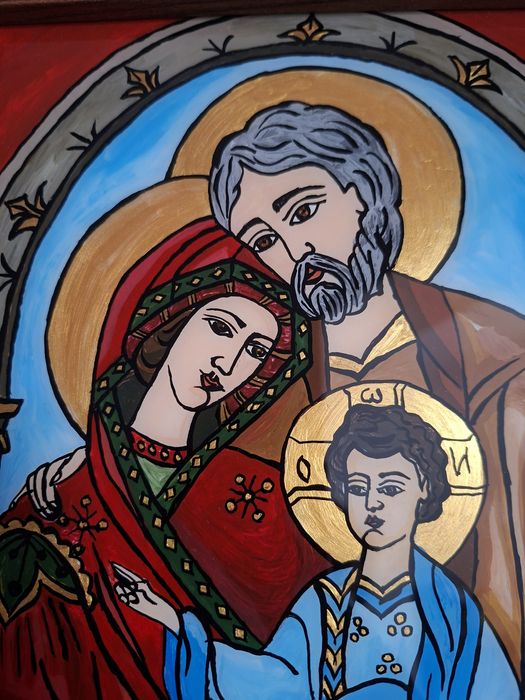 Icoane pictate pe sticla