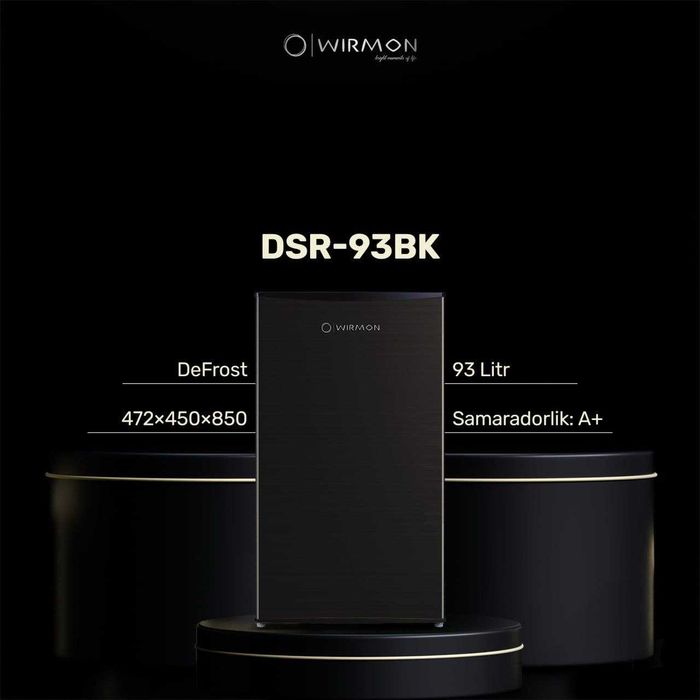 Мини холодильник WIRMON DSR-93BK по Акции + Гарантия 3/10 лет!