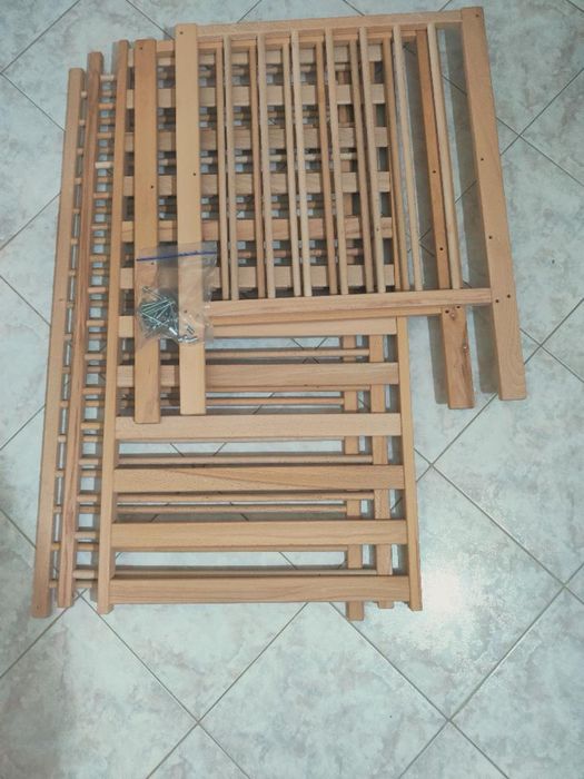 Patut lemn de fag + saltea cocos