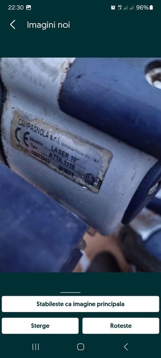 Circular  drujba foarfeca pneumatică