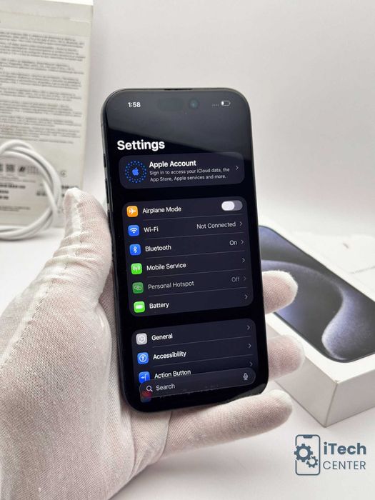 iPhone 15 Pro, 128GB, Blue, 100% батерия, КАТО НОВ, 1г. ГАРАНЦИЯ!