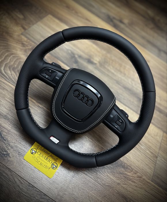 Volan piele nappa naturala Audi S-Line A3,A4,A5,A6,A8,Q5,Q7 (2004-2012