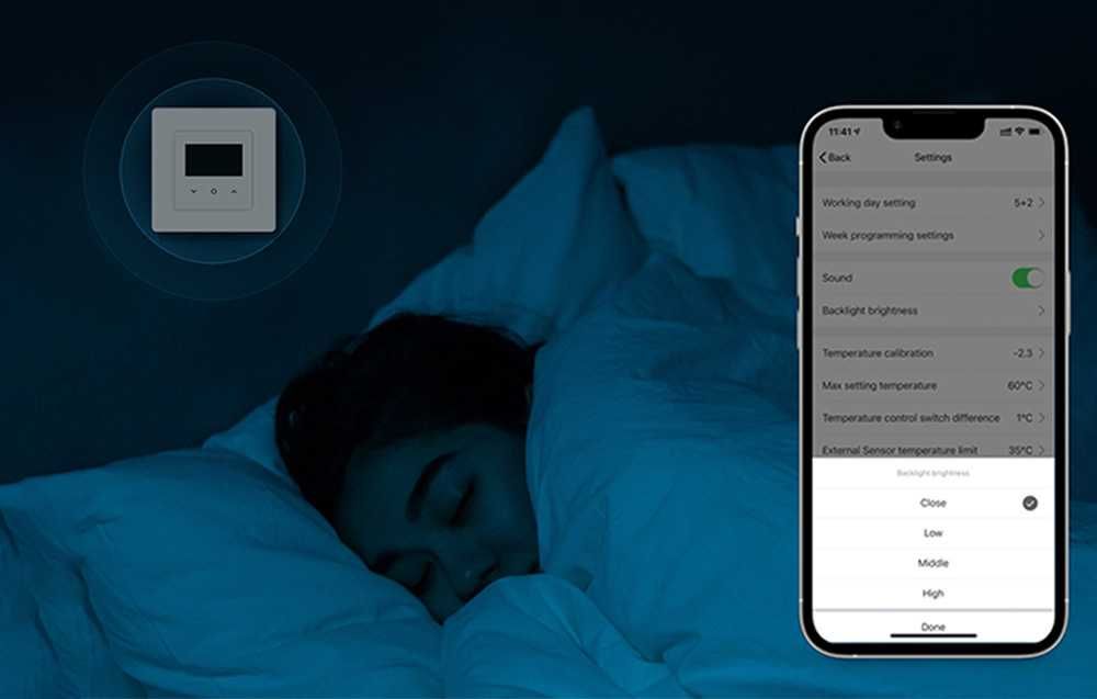 Termostat inteligent WiFi Miucda încălzire electrică pardoseală,programabil,compatibil Alexa Google Home,telecomandă aplicația Miucda/ Smart Life