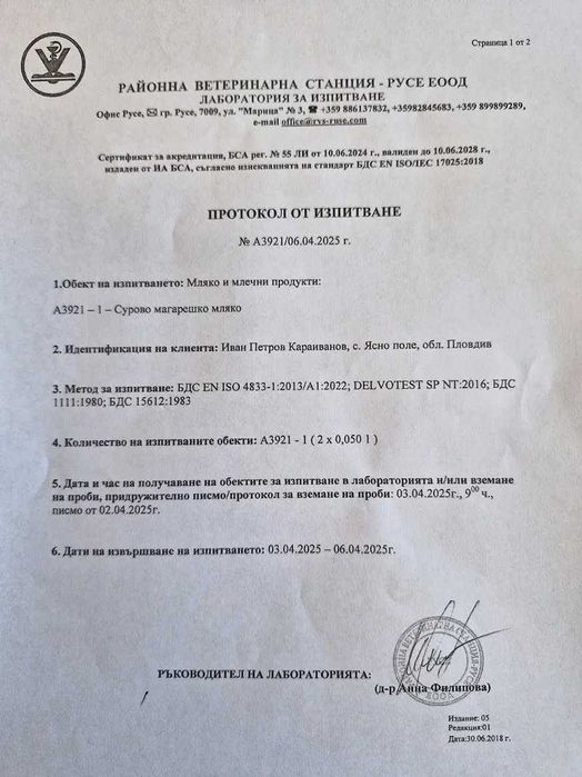 Продавам магарешко мляко Пловдив