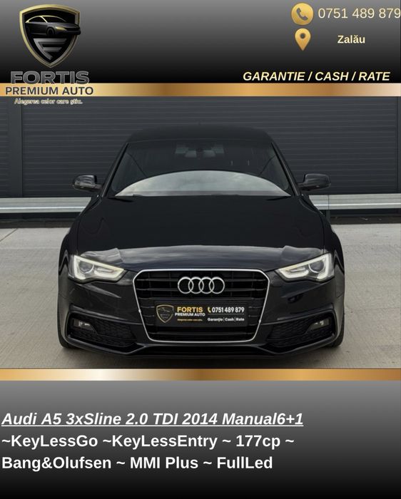 Audi A5 3xSline Bang&Olufsen 2014 2.0TDI