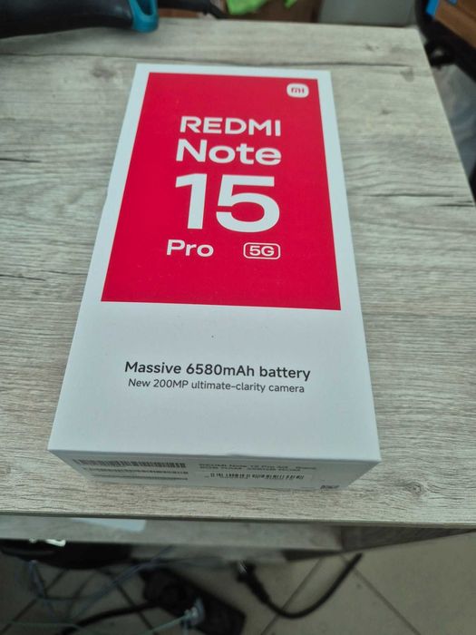 XIAOMI Redmi Note 15 Pro 5G Smartphone 8 + 256 GB, Черен, НОВО