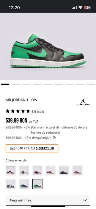 Jordan 1 Low Lucky Green