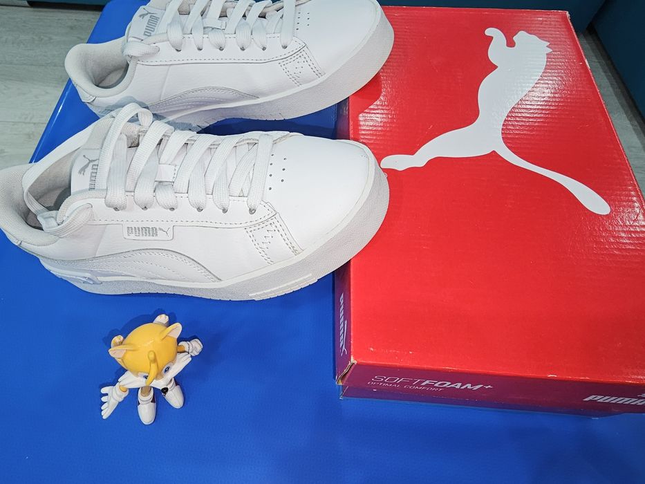 Adidasi PUMA piele culoare alba unisex 37.5 NOI