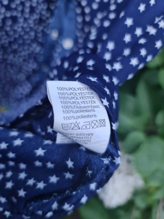 Bluza dama cu imprimeu cu stele, culoare blue Navy, marimea S, Denim