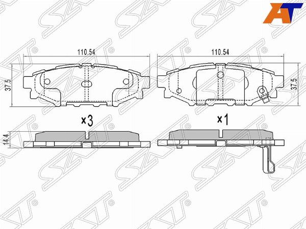 Колодки тормозные Subaru FORESTER 2007