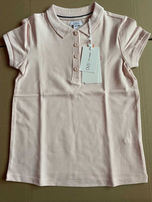 [NOU] Tricou roz polo OVS - fetite - 122 cm