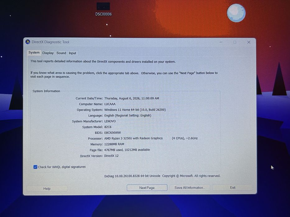 Laptop Lenovo Ryzen 12Gb Ram Urgent!!