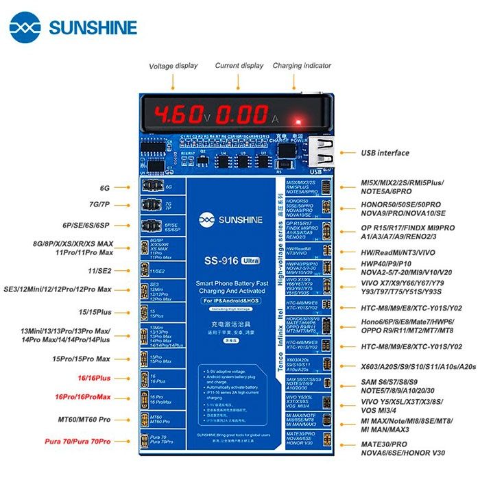 Устройство активации зарядки SUNSHINE SS-916 ultra V2.0 для iPhone 6–1