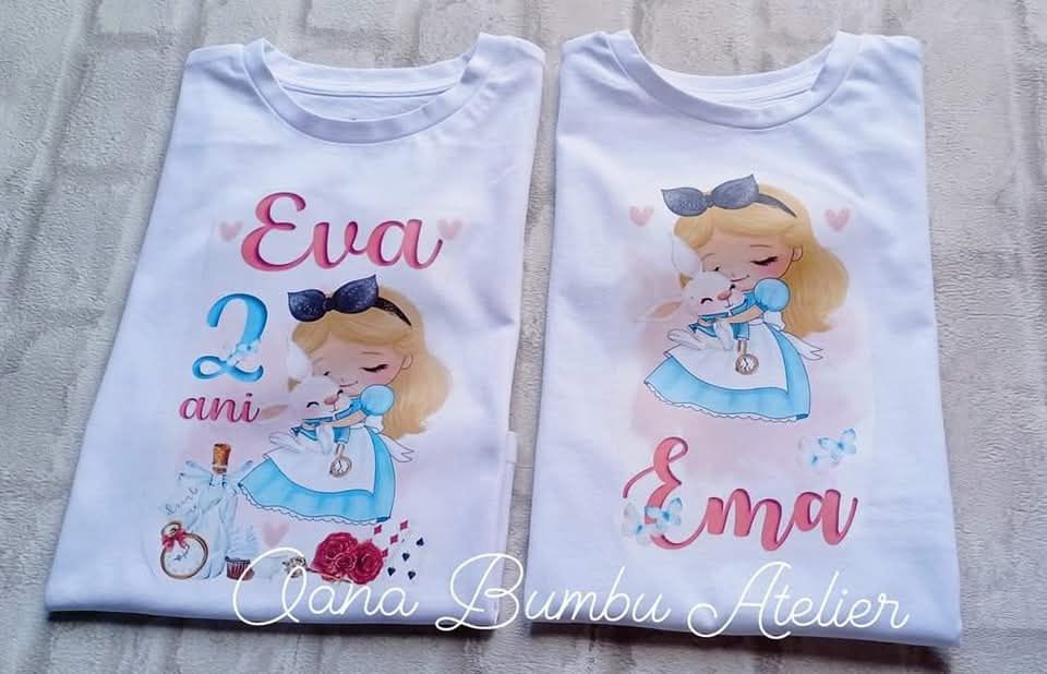 Tricouri copii si adulti cu nume si desene