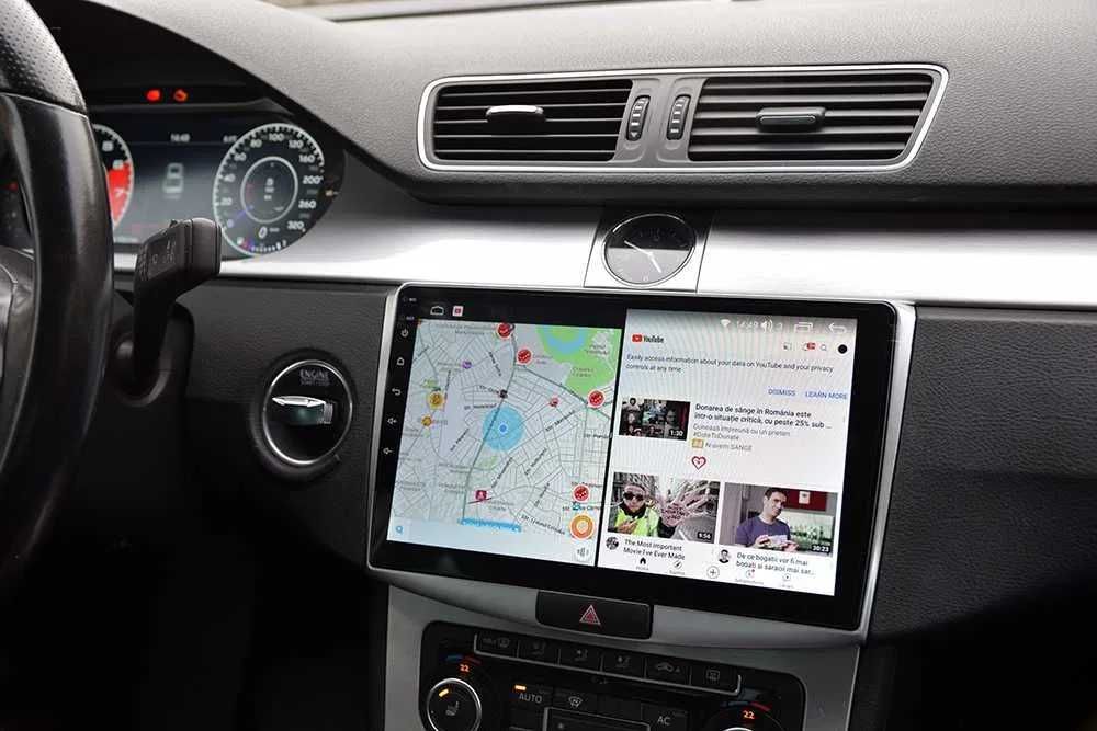 Navigatie VW Passat B6 B7 CC Octacore 6+64 SIM Meniuri MIB carplay