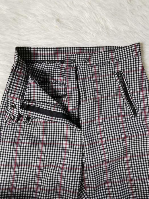 Pantaloni mulati dungi rosu/negru 34/36