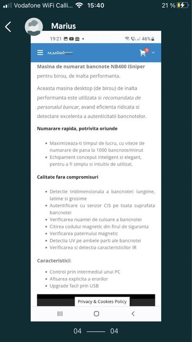 Inchiriez sau vand masina de numarat banii numara bani amestecat