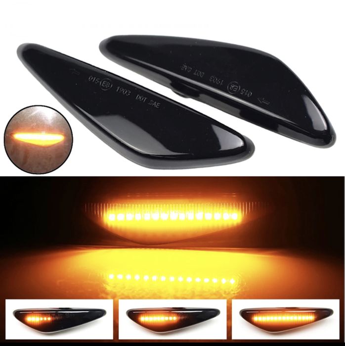 Semnalizari dinamice lampa aripa led negre Bmw X3 X5 X6 F25 E70 E71