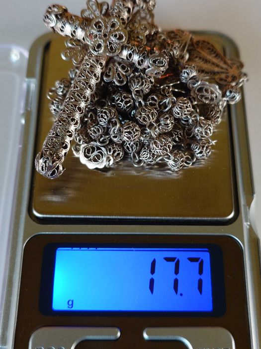 Rozariu argint vintage filigranat – Spania