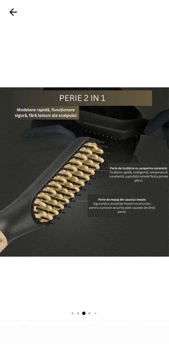 Perie Electrica Pentru Barbati De Indreptat Parul Si Barba