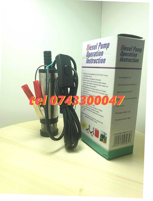 Pompa Submersibila Transfer Orice Lichid Vin Motorina 12lminut 12v