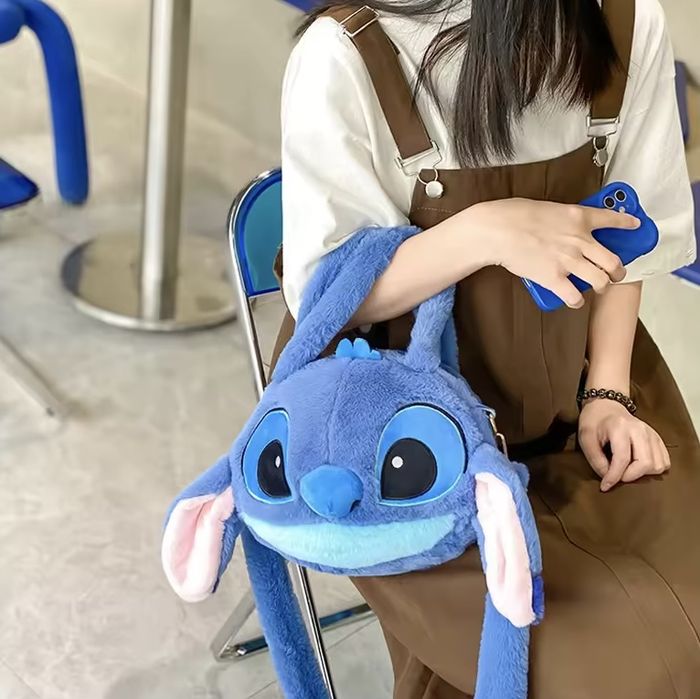 Плюшена чанта Стич син цвят Stitch