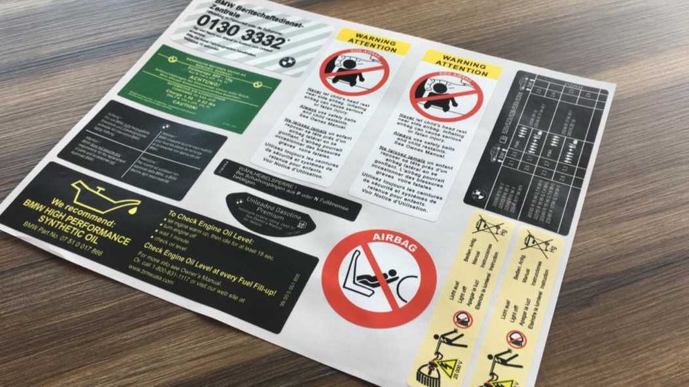 Etichete Tehnice Tinichigerie Restaurare BMW E30 E90 E60 E36 E46 E39