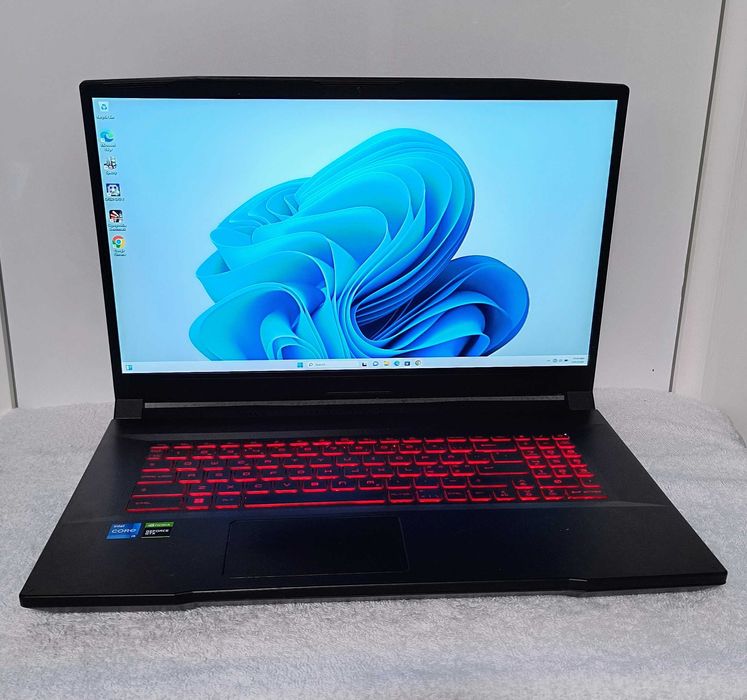 laptop 17.3" msi katana gf76 11sc i5 11400h gtx 1650 8gb ram ssd 256gb
