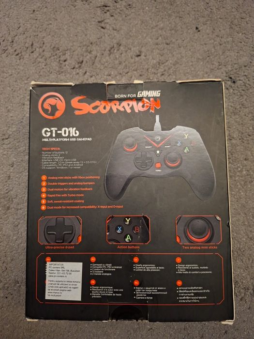 Vând manetă gaming Mario Scorpion GT-016