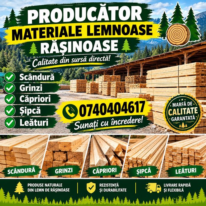Cherestea rășinoase la prețuri mici