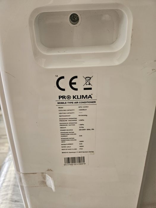 Мобилен Климатик Proclima 12000btu