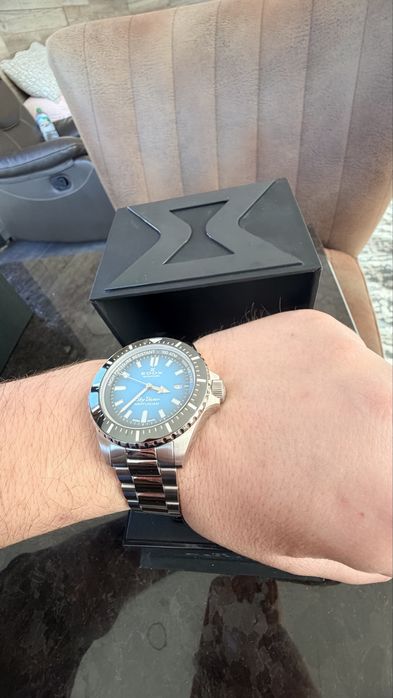 Edox Neptunian 1000m Diver 44mm Ceramic Bezel Full Set 2025 Automatic