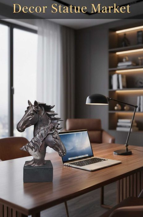 Нова Статуетка Кон - Сувенир Коне -Декорация - 23см