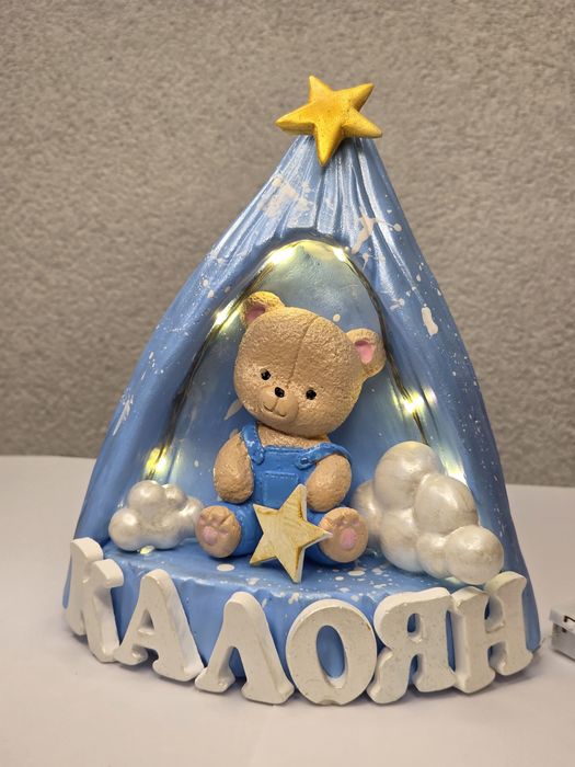 Детска лампа с мече