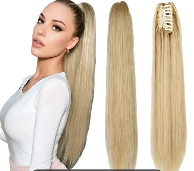 Кестеняво червеникава дълга луксозна  перука