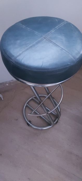 Scaune de bar cu piele naturala