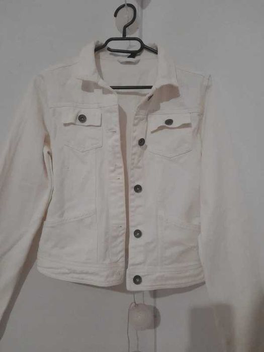 Geacă albă denim