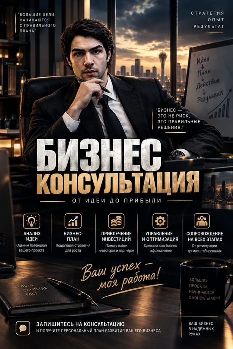Бизнес консультации бастау көмектесеміз