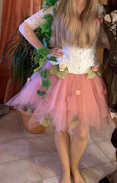Fustă tutu damă roz mărimea M tulle nouă, cu etichetă